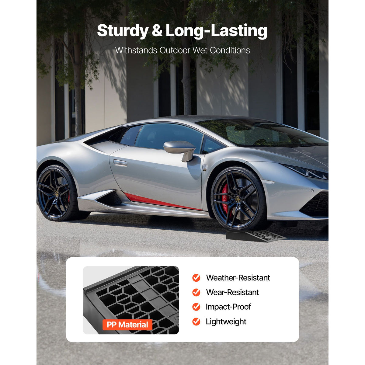 VEVOR Low-Profile Car Ramps, 20,000 lb GVW, 2-Pack