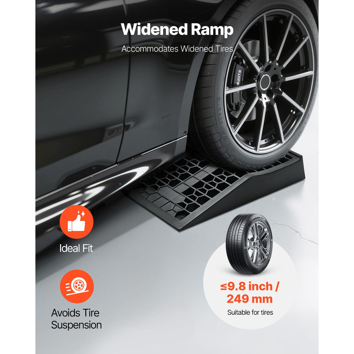 VEVOR Low-Profile Car Ramps, 20,000 lb GVW, 2-Pack