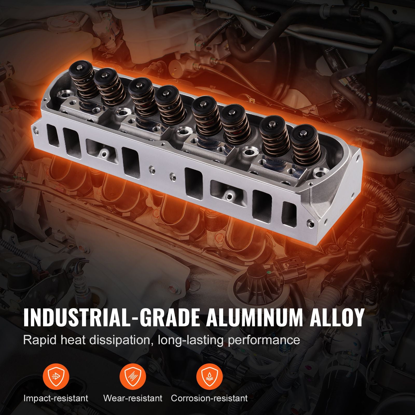 VEVOR Aluminum Engine Cylinder Head Assembly for Ford SBF