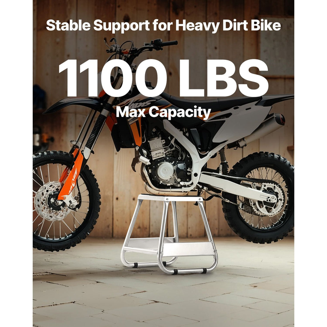 VEVOR Dirt Bike Stand, 1100 lb Capacity, Heavy-Duty Steel