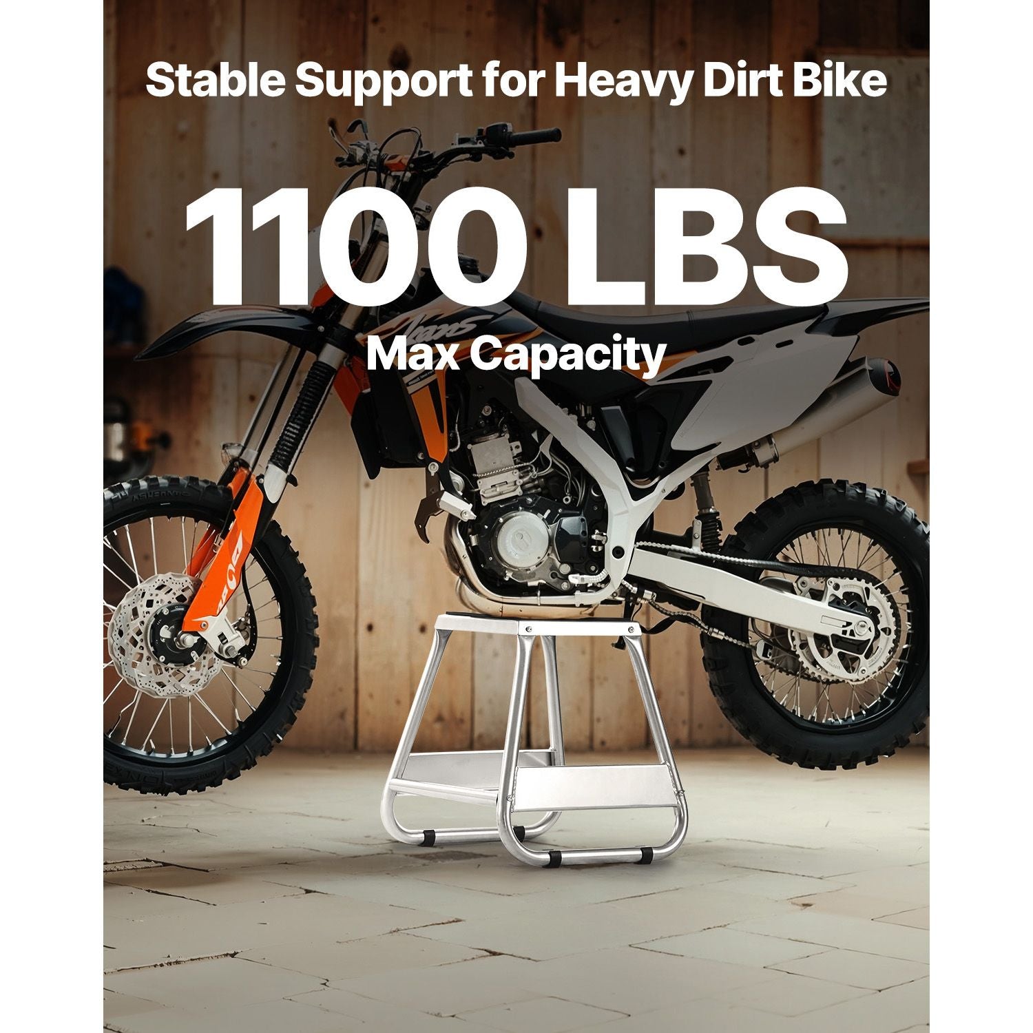 VEVOR Dirt Bike Stand, 1100 lb Capacity, Heavy-Duty Steel