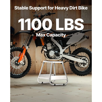 VEVOR Dirt Bike Stand, 1100 lb Capacity, Heavy-Duty Steel
