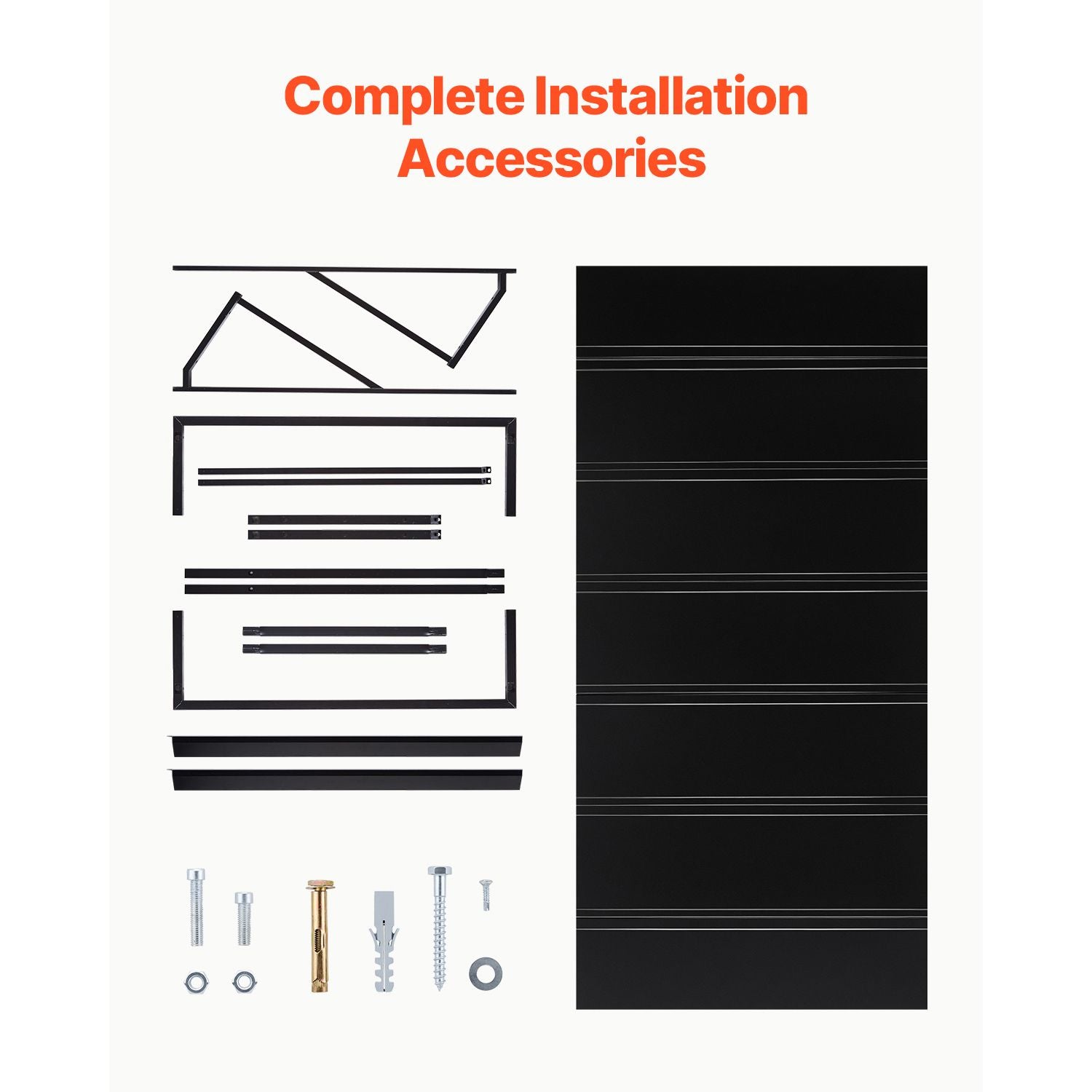 VEVOR 80 x 36 in Fixed Metal Door & Window Awning