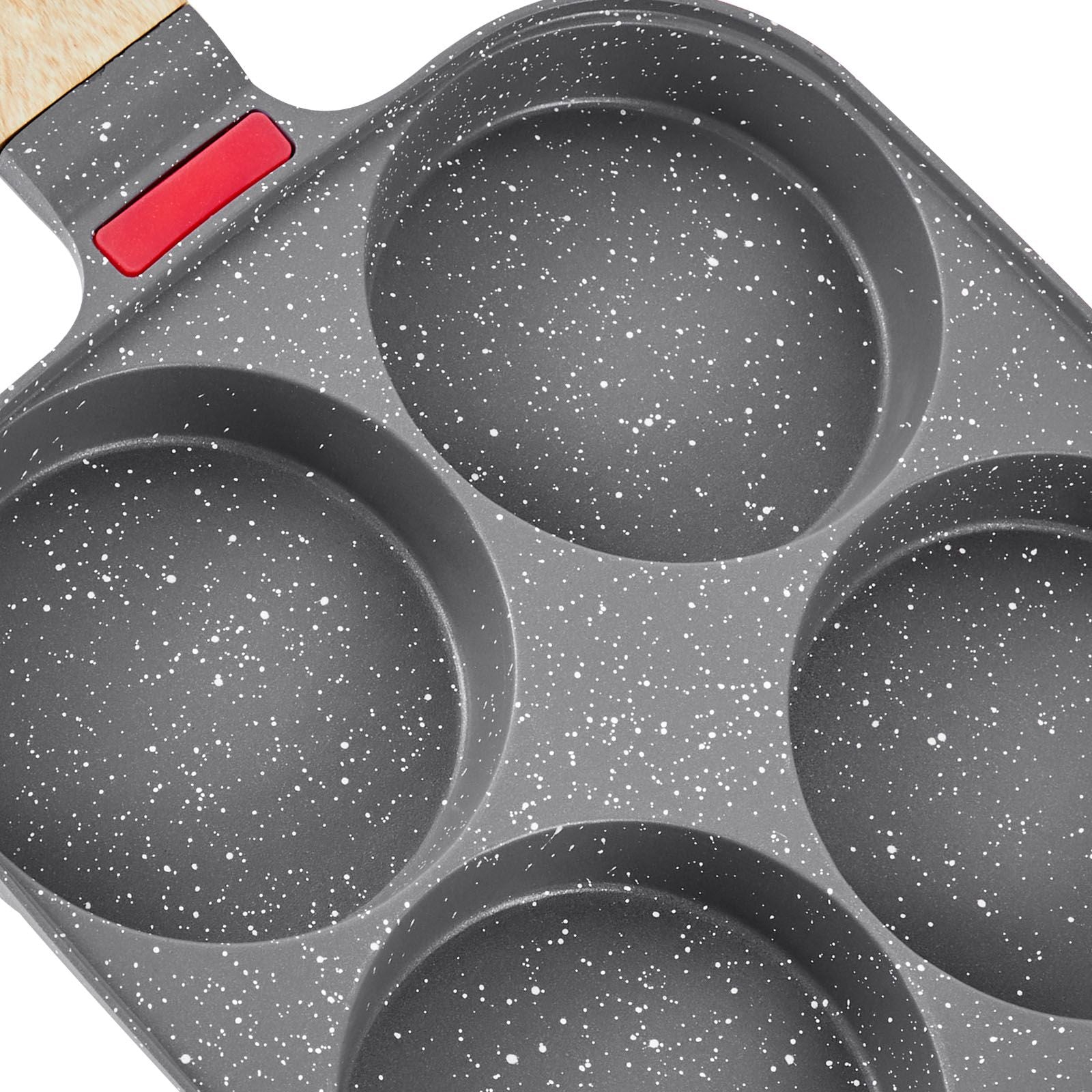 VEVOR 4-Cup Nonstick Egg Frying Pan, Aluminum