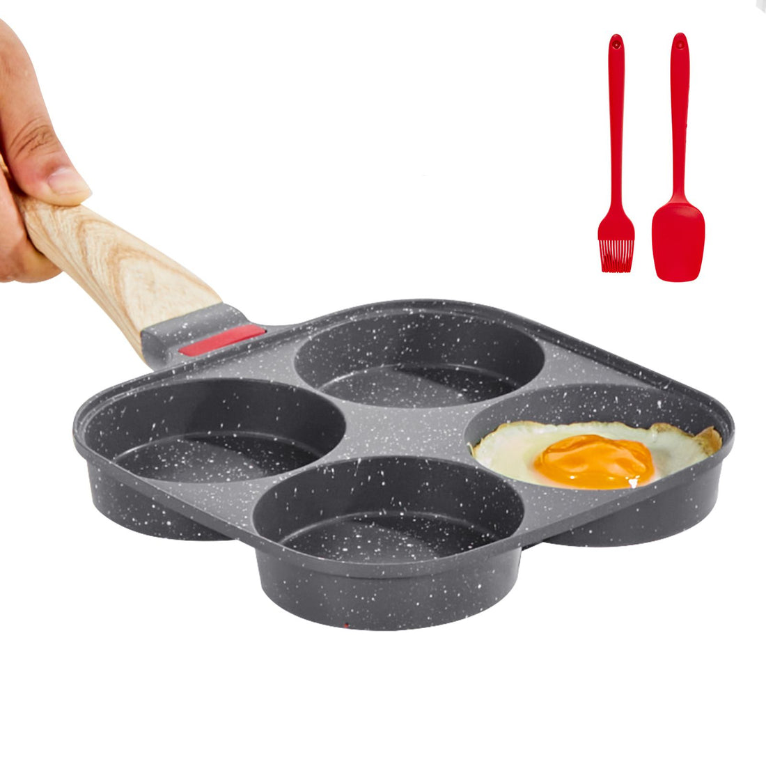 VEVOR 4-Cup Nonstick Egg Frying Pan, Aluminum