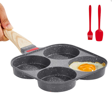 VEVOR 4-Cup Nonstick Egg Frying Pan, Aluminum