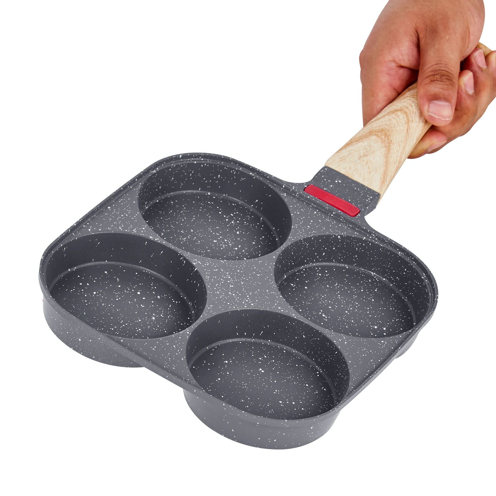 VEVOR 4-Cup Nonstick Egg Frying Pan, Aluminum