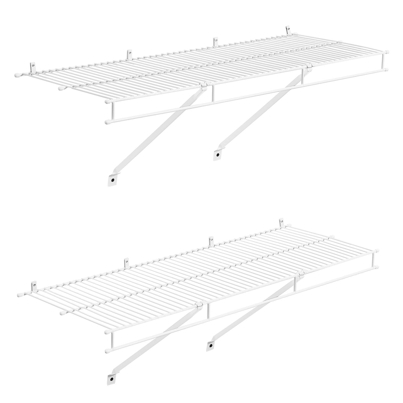 VEVOR 3 ft Wall-Mounted Wire Shelf Kit, Set of 2
