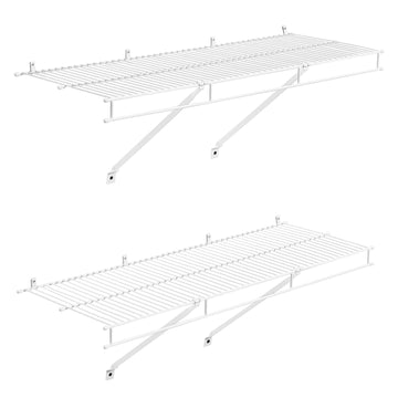 VEVOR 3 ft Wall-Mounted Wire Shelf Kit, Set of 2