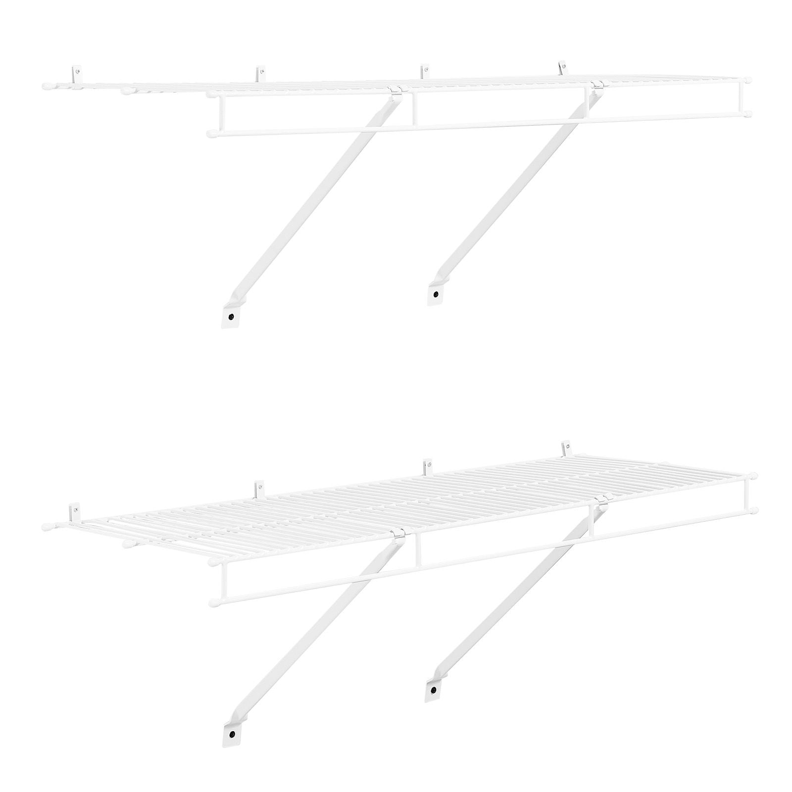 VEVOR 3 ft Wall-Mounted Wire Shelf Kit, Set of 2