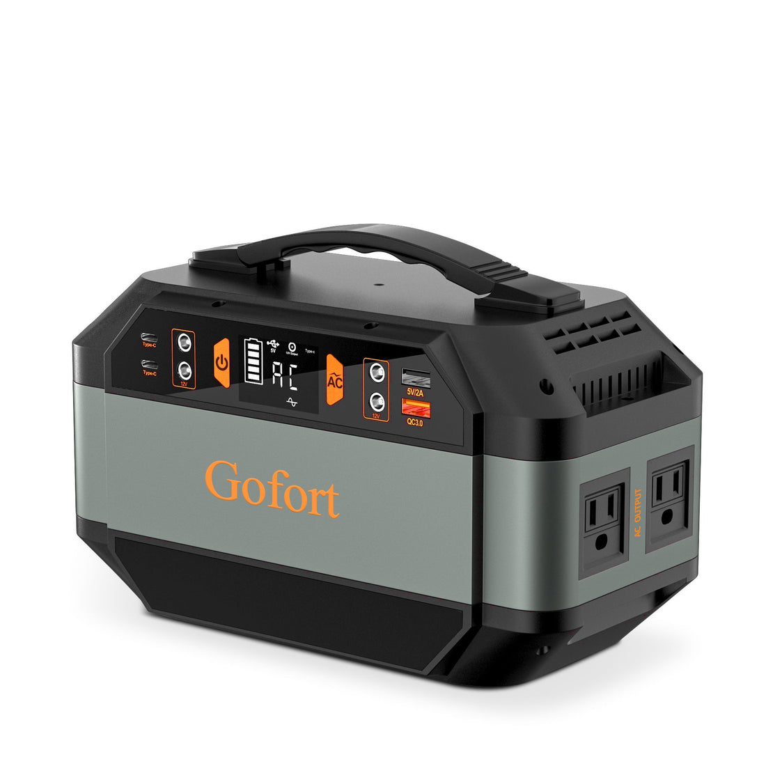 Gofort 330W Portable Power Station, 299Wh Solar Generator Backup Power Supply with 2X 110V AC Outlets, 4X 12V DC Outlets and 4X USB Outlets for