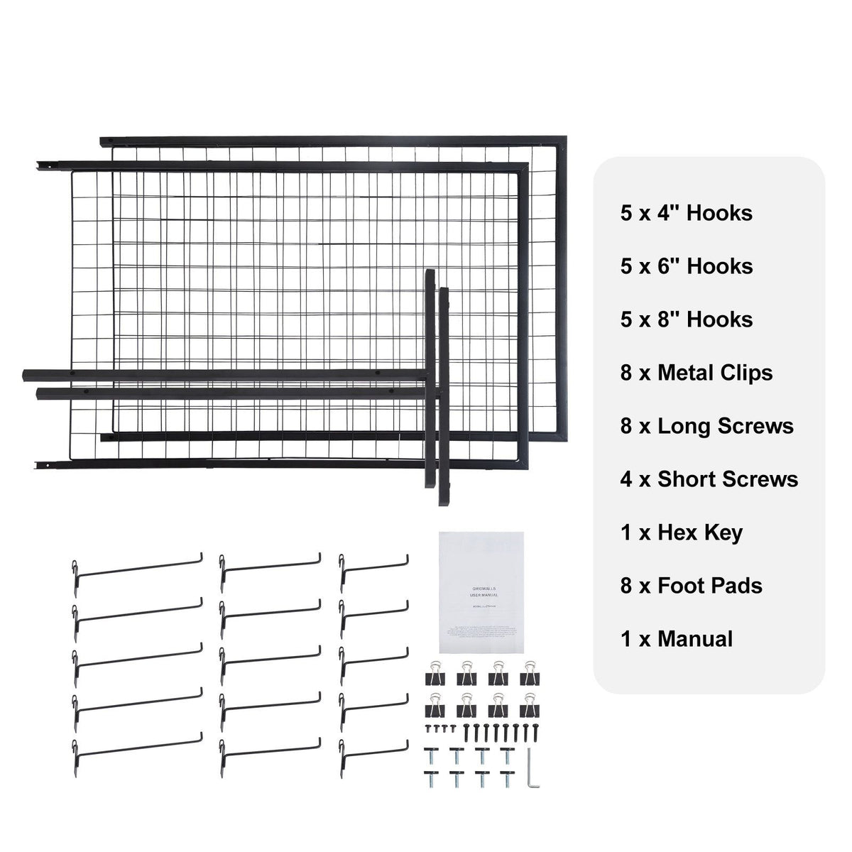 VEVOR 2 x 5.6 ft Gridwall Display Panels, 2-Pack