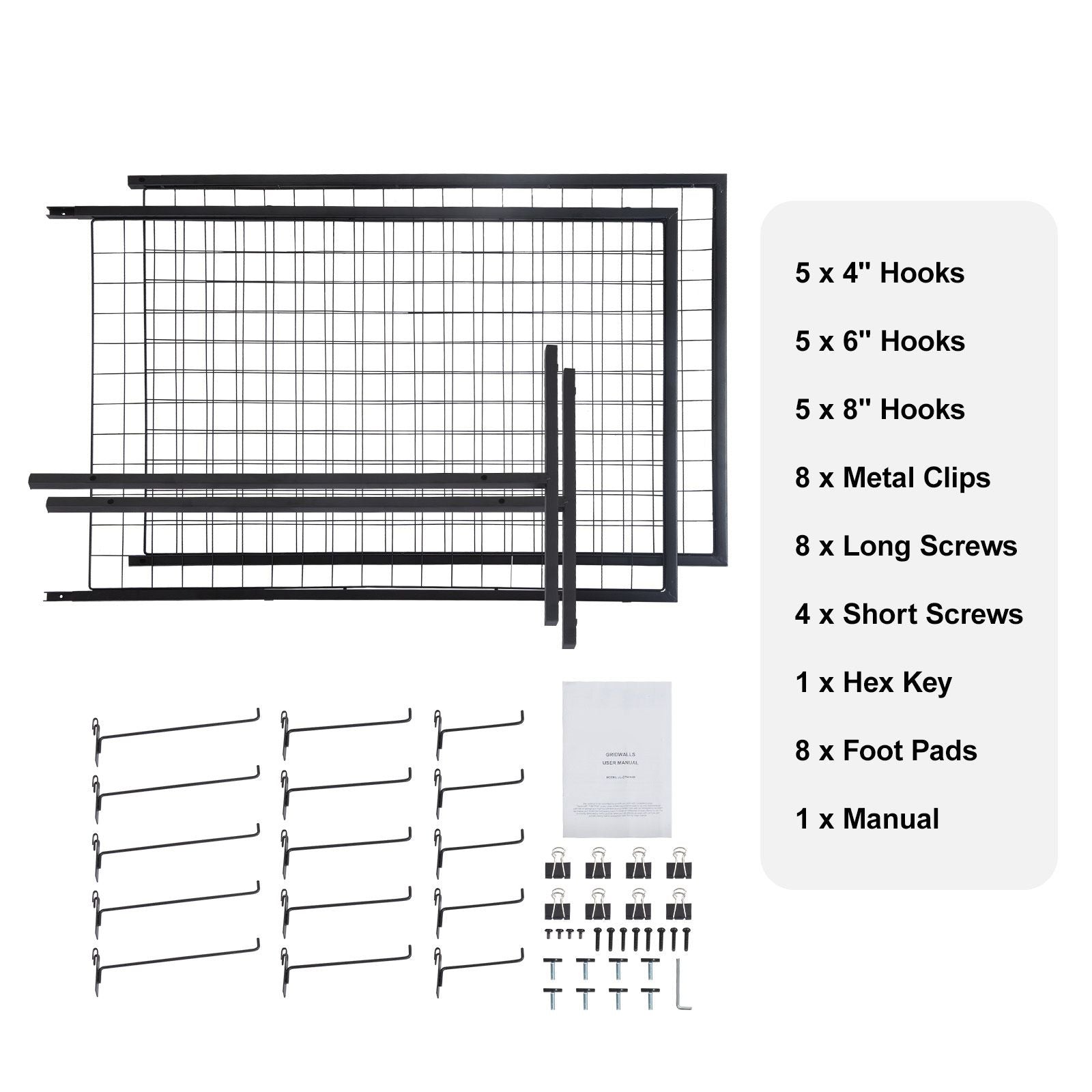 VEVOR 2 x 5.6 ft Gridwall Display Panels, 2-Pack