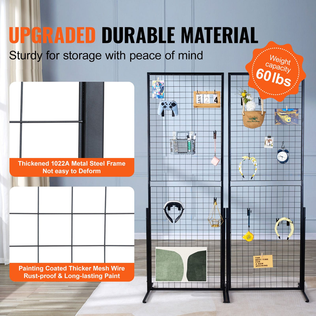 VEVOR 2 x 5.6 ft Gridwall Display Panels, 2-Pack