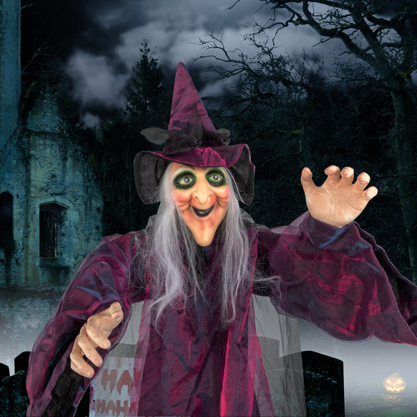 71in Life Size Hanging Witch Talking Halloween Everyday Decoration - product view 6