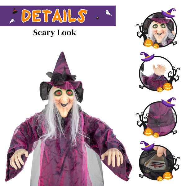 71in Life Size Hanging Witch Talking Halloween Everyday Decoration - product view 10