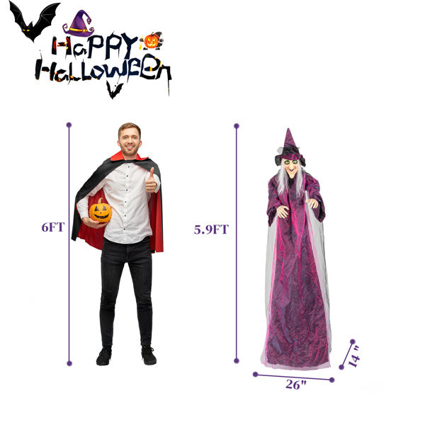 71in Life Size Hanging Witch Talking Halloween Everyday Decoration - product view 18