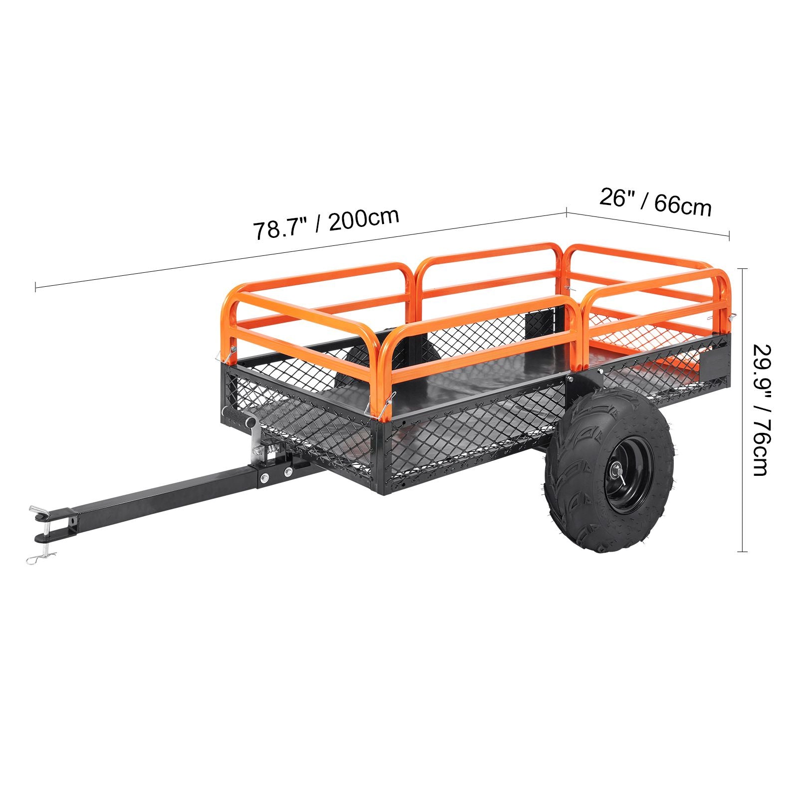 VEVOR ATV Dump Trailer, 1500 lb Capacity, 15 cu ft