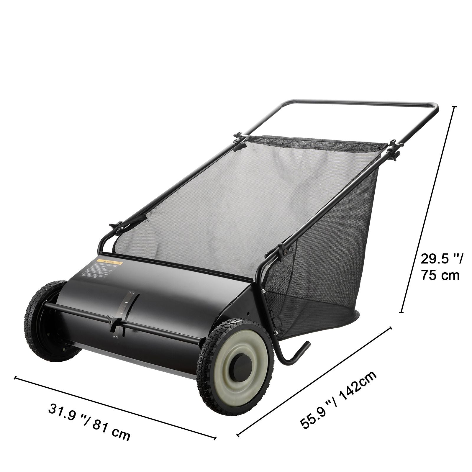 VEVOR 26 in Push Lawn Sweeper