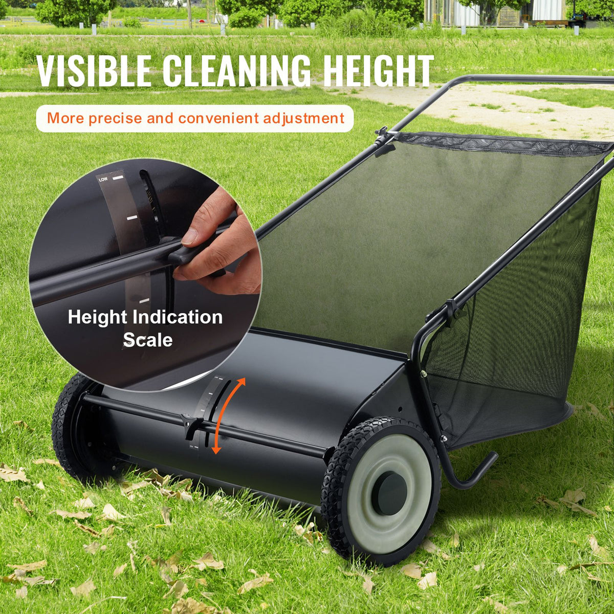 VEVOR 26 in Push Lawn Sweeper
