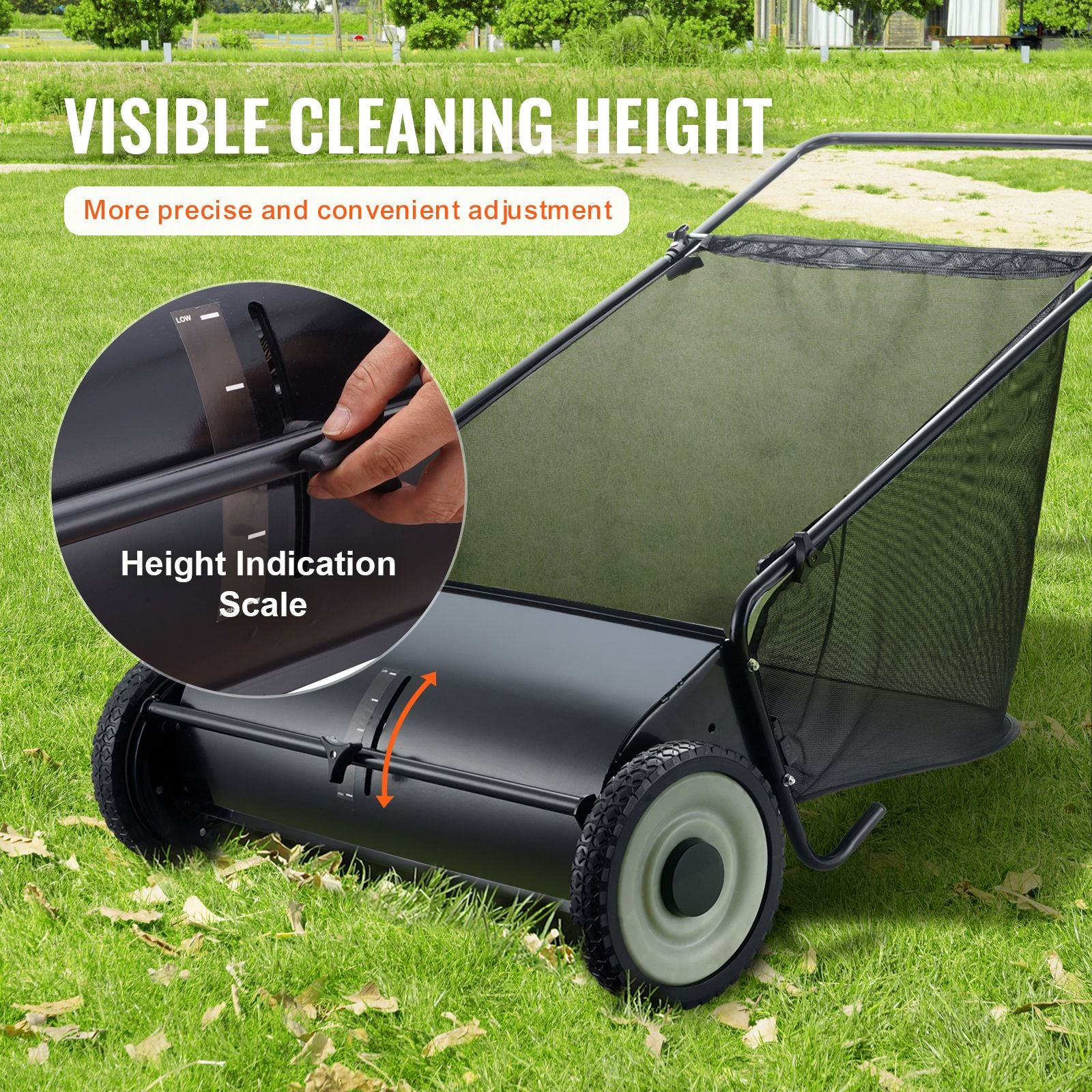 VEVOR 26 in Push Lawn Sweeper