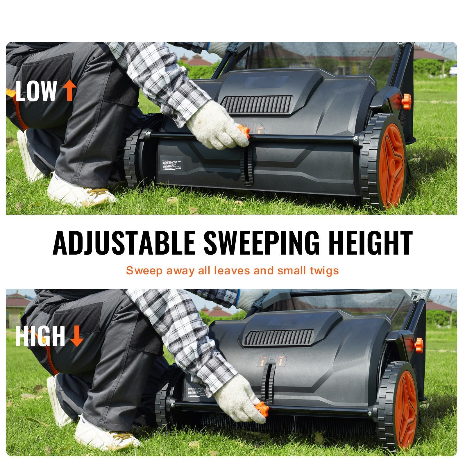 VEVOR 21 in Push Lawn Sweeper