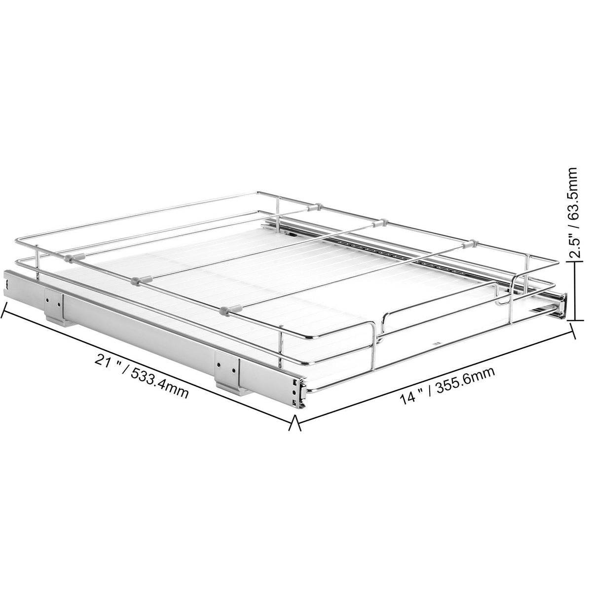 VEVOR Pull-Out Cabinet Organizer, Heavy-Duty Steel Slide-Out Shelf
