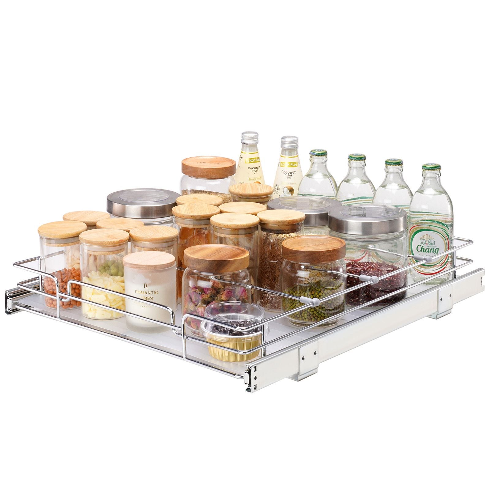 VEVOR Pull-Out Cabinet Organizer, Heavy-Duty Steel Slide-Out Shelf