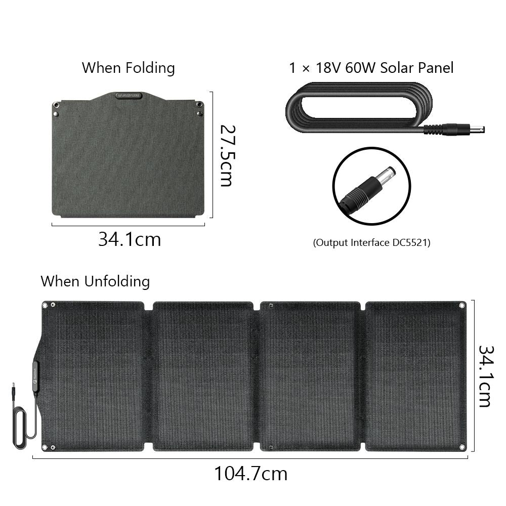 200W Portable Power Station; FlashFish 40800mAh Solar Generator with 60W 18V ETFE Portable Solar Panel; Flashfish Foldable Solar Charger - product view 6