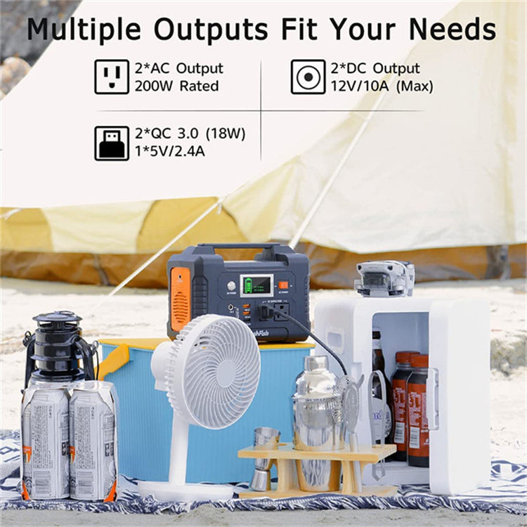 200W Portable Power Station; FlashFish 40800mAh Solar Generator with 60W 18V ETFE Portable Solar Panel; Flashfish Foldable Solar Charger - product view 3