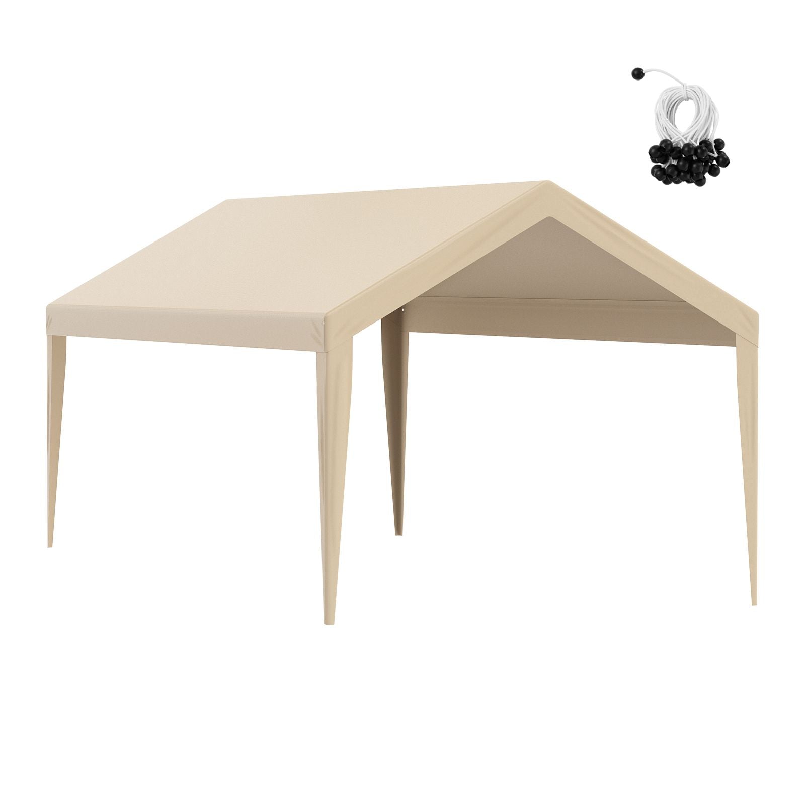 VEVOR 10 x 20 ft Carport Replacement Canopy Cover, Beige