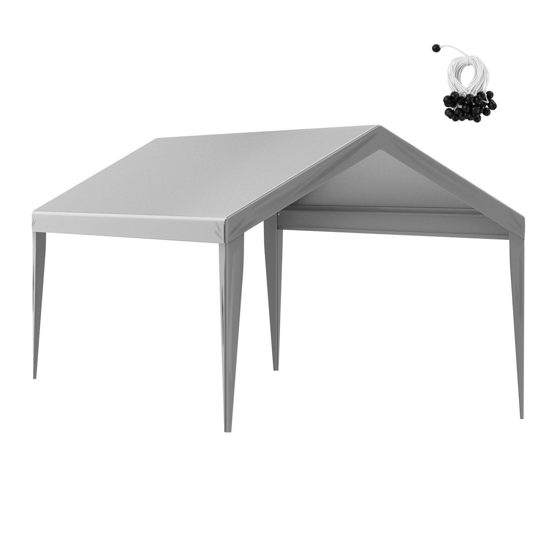 VEVOR 10 x 20 ft Carport Replacement Canopy Cover, Gray
