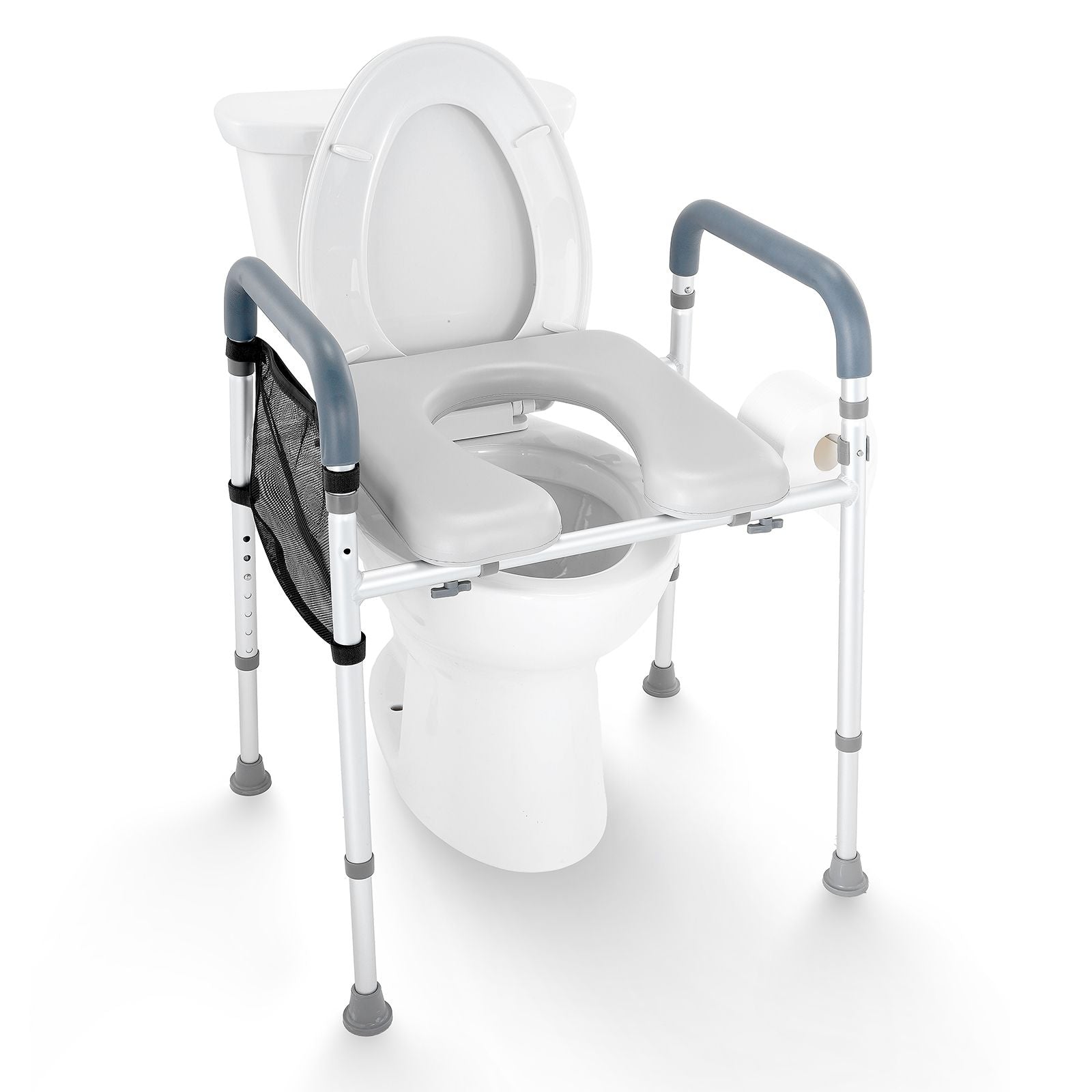 VEVOR Raised Toilet Seat with Adjustable Height, 350 lb Capacity