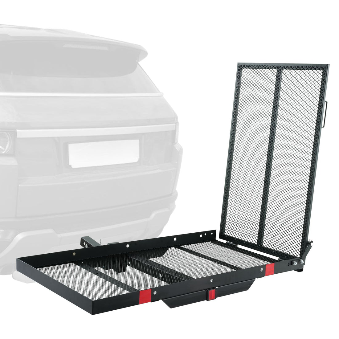 VEVOR Hitch-Mount Cargo Carrier with Folding Ramp