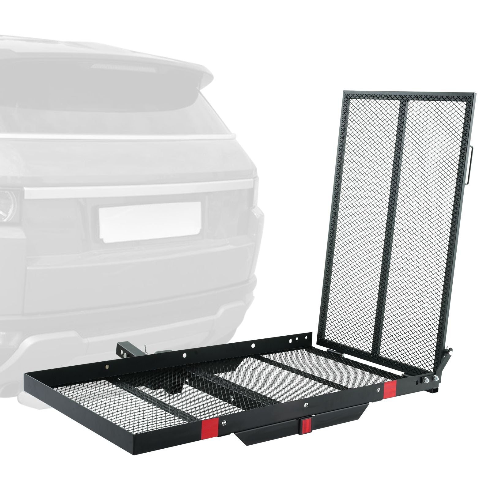 VEVOR Hitch-Mount Cargo Carrier with Folding Ramp