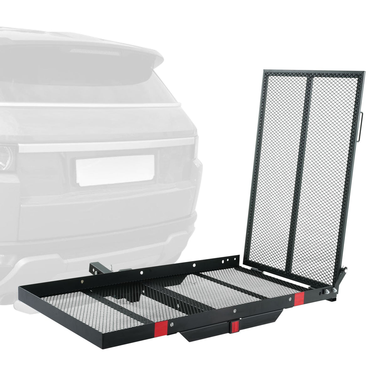 VEVOR Hitch-Mount Cargo Carrier with Folding Ramp