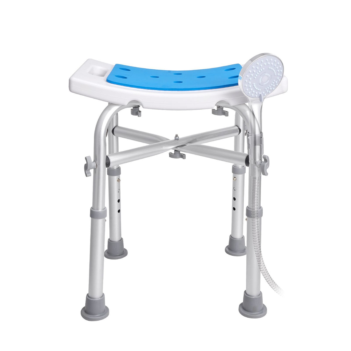 VEVOR Adjustable Shower Chair with Non-Slip Seat