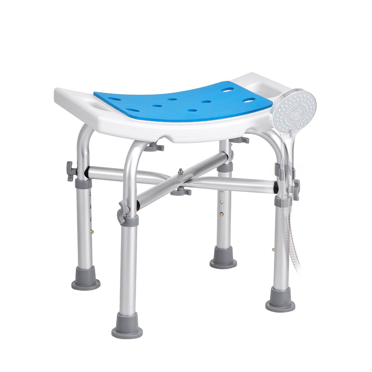 VEVOR Adjustable Shower Chair with Non-Slip Seat