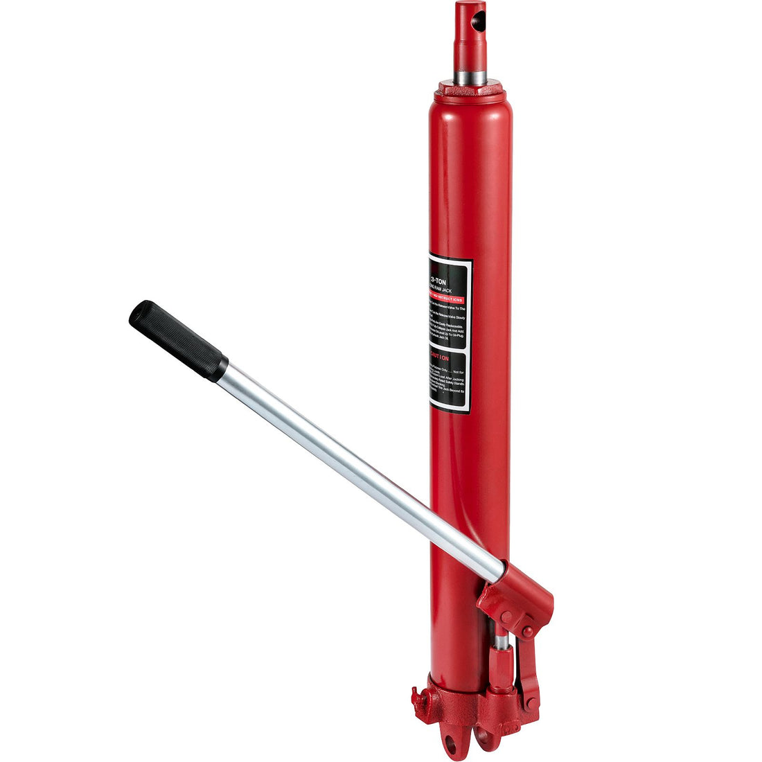 VEVOR 3-Ton Hydraulic Long Ram Jack, Red