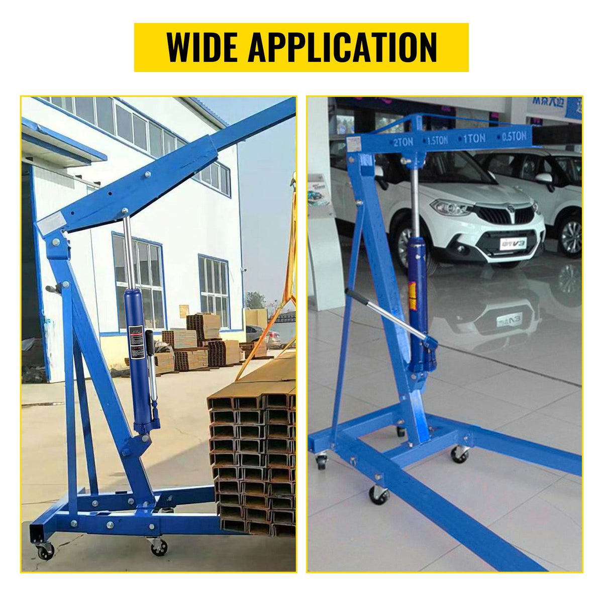 VEVOR 8-Ton Hydraulic Long Ram Jack, Blue