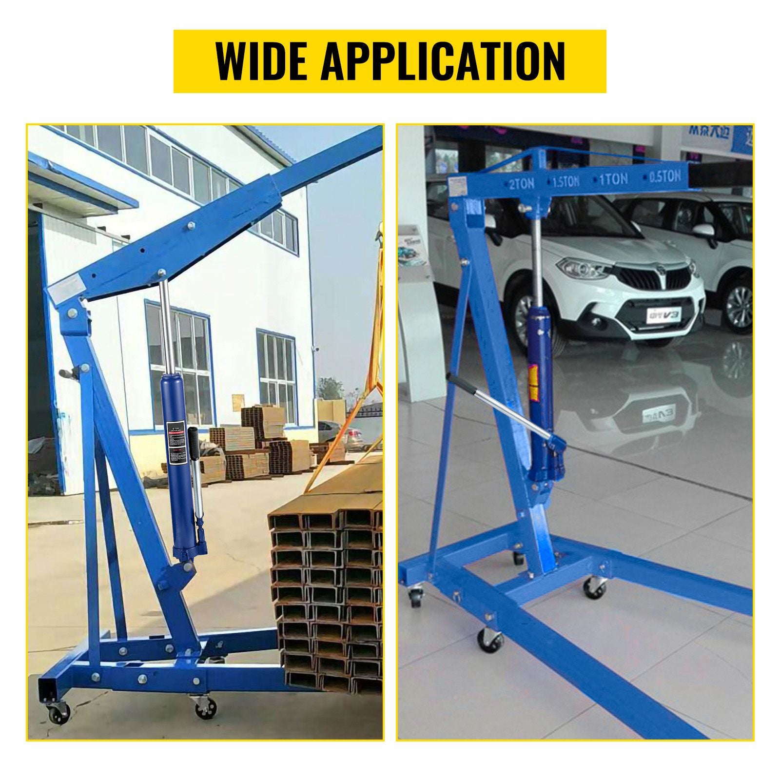 VEVOR 8-Ton Hydraulic Long Ram Jack, Blue