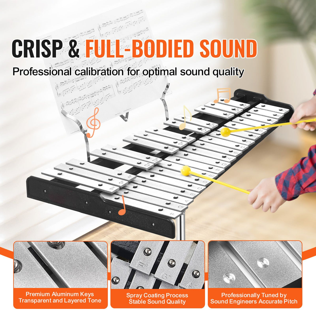 VEVOR 32-Note Glockenspiel Xylophone Bell Kit