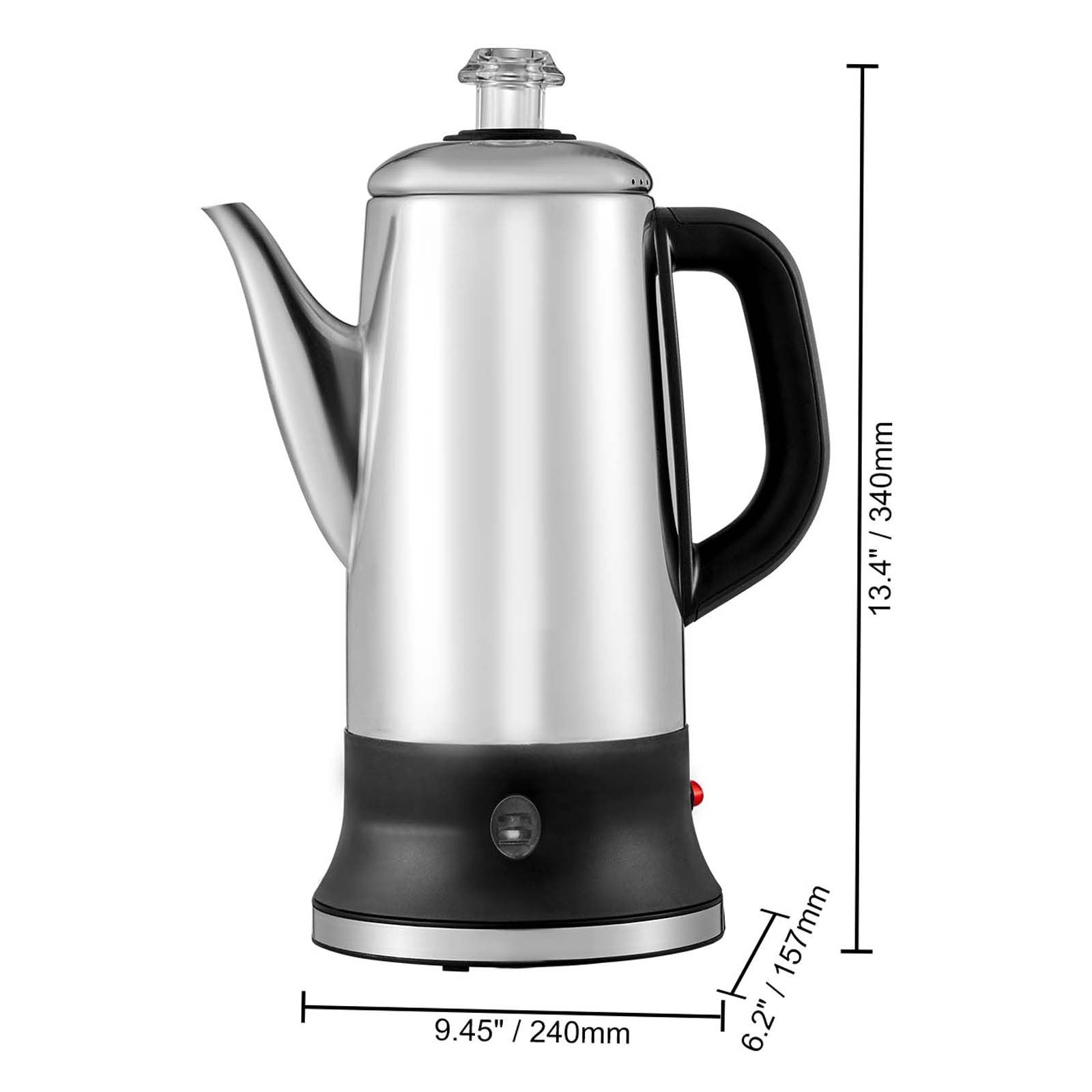 VEVOR 12-Cup Stainless Steel Electric Coffee Percolator