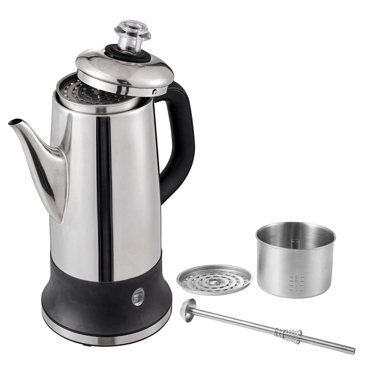 VEVOR 12-Cup Stainless Steel Electric Coffee Percolator
