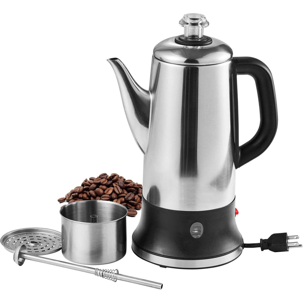 VEVOR 12-Cup Stainless Steel Electric Coffee Percolator
