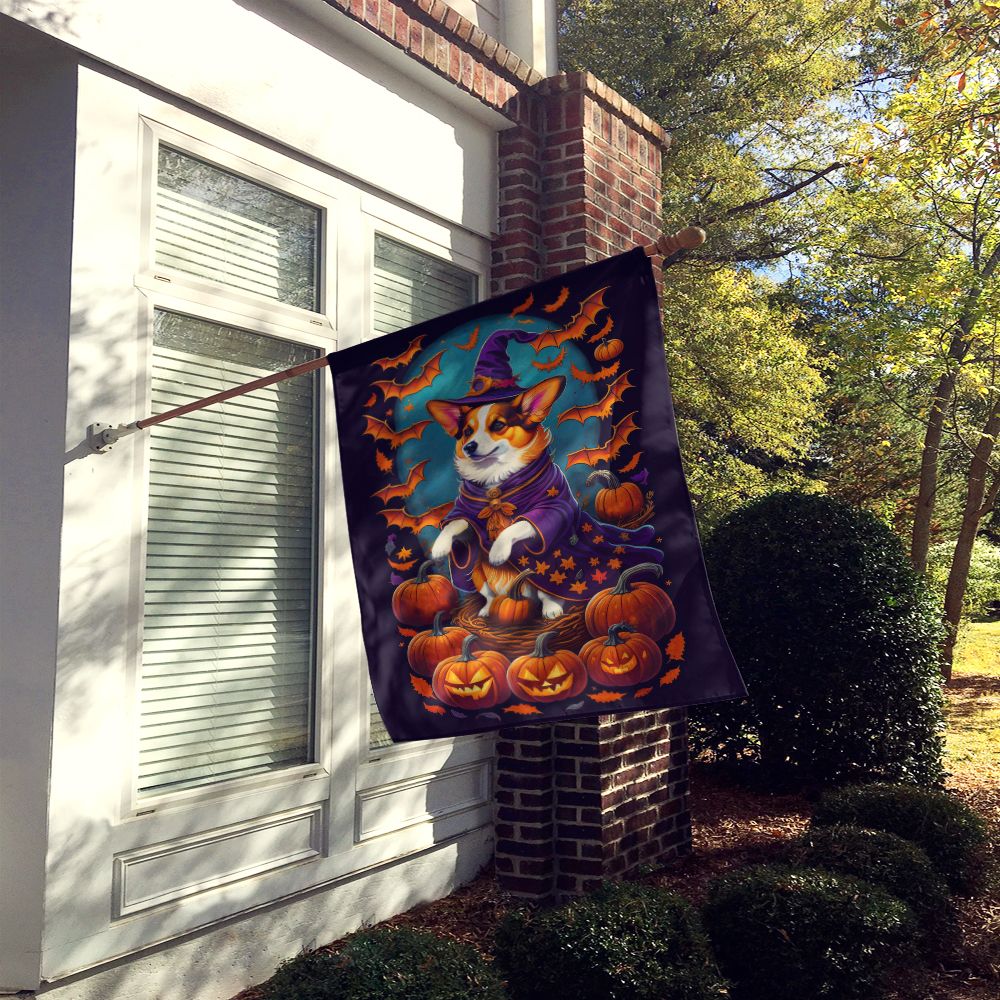 Corgi Witchy Halloween House Flag House-Size Decorative Flag - product view 2