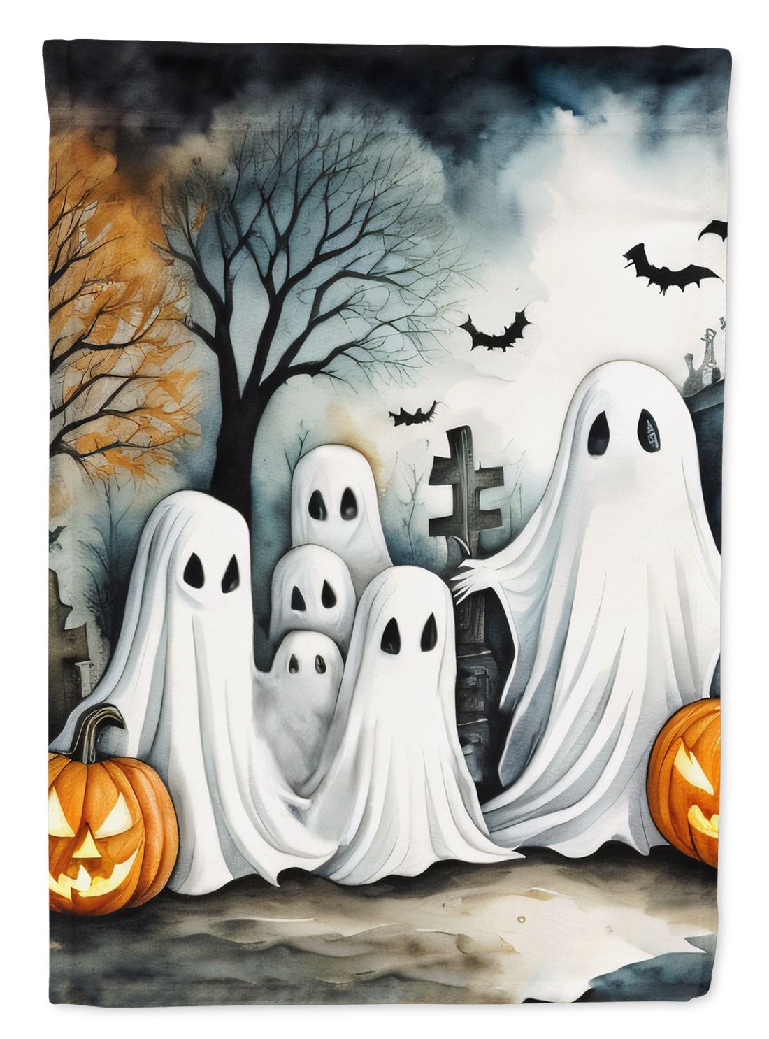 Ghosts Spooky Halloween House Flag House-Size Decorative Flag