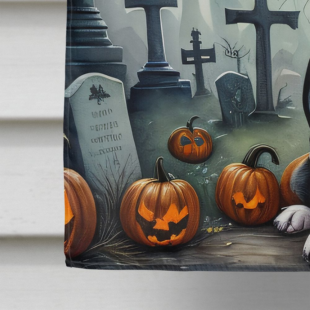 Boston Terrier Spooky Halloween House Flag House-Size Decorative Flag - product view 4