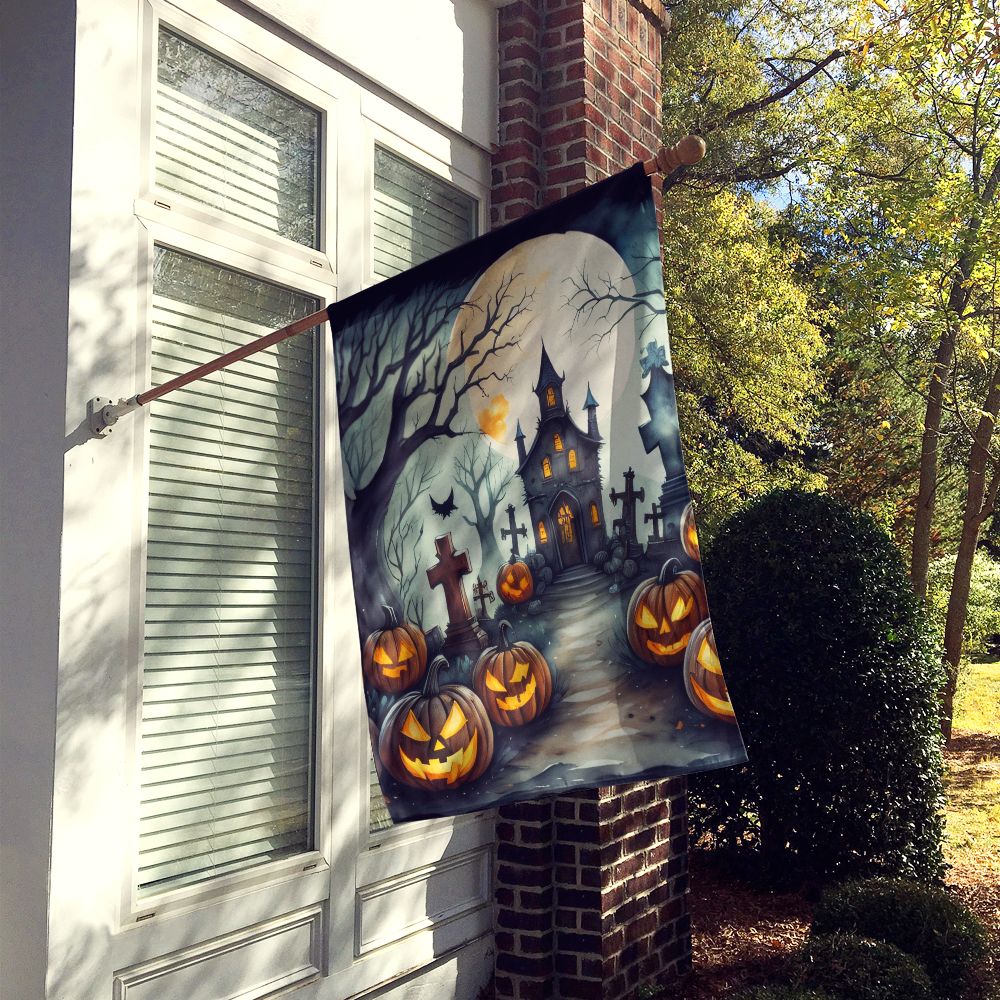 Graveyard Spooky Halloween House Flag House-Size Decorative Flag - product view 2