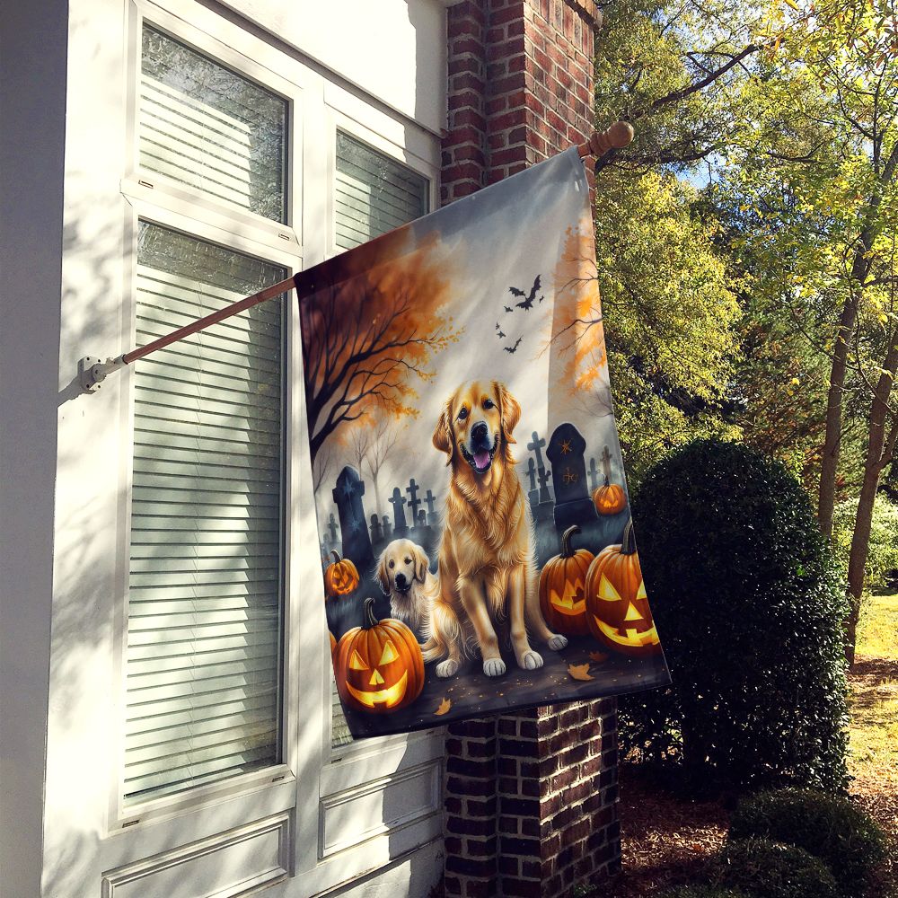 Golden Retriever Spooky Halloween House Flag House-Size Decorative Flag - product view 2